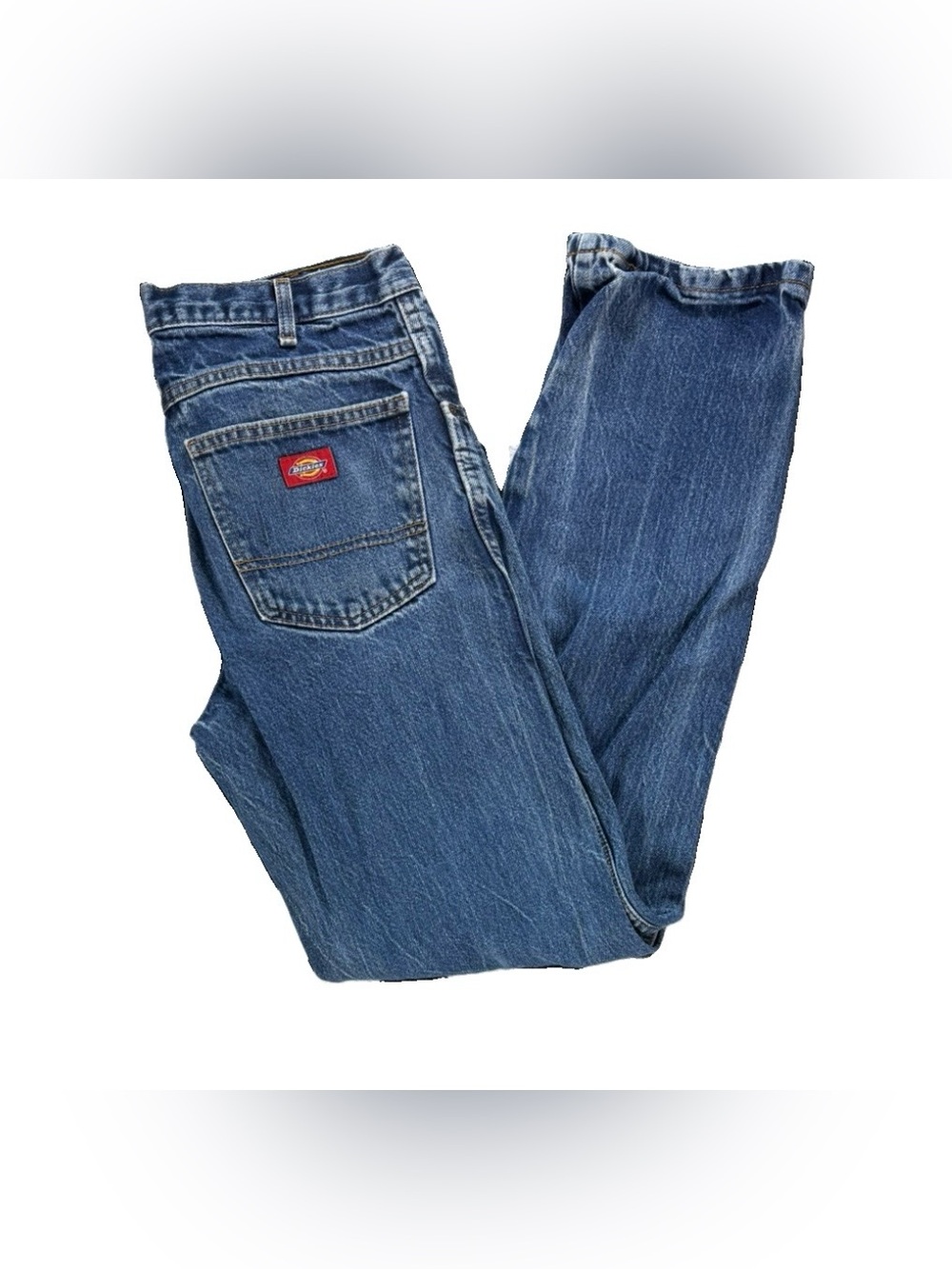 Dickies Jeans Men's 32x34 Blue Regular Fit Straight Leg Denim Workwear Pants